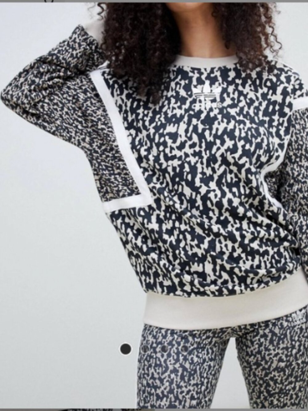 Adidas Originals Leoflage Sweatshirt Trefoil Logo Animal Print XS
